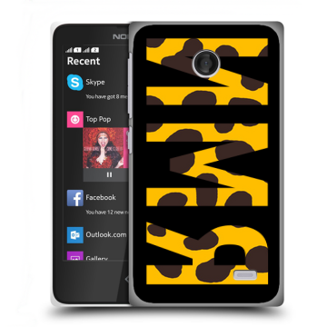 Силиконовый чехол на Nokia X с принтом ИМЯ