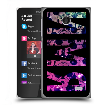 Силиконовый чехол на Nokia X с принтом ИМЯ