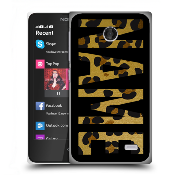 Силиконовый чехол на Nokia X с принтом NAME