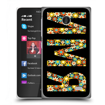 Силиконовый чехол на Nokia X с принтом ИМЯ