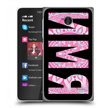 Силиконовый чехол на Nokia X с принтом ИМЯ