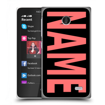 Силиконовый чехол на Nokia X с принтом NAME
