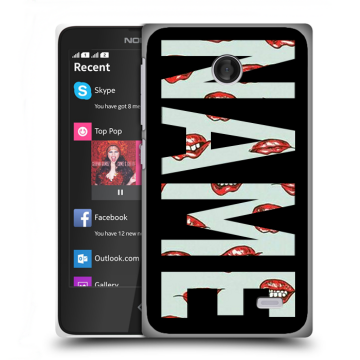 Силиконовый чехол на Nokia X с принтом NAME