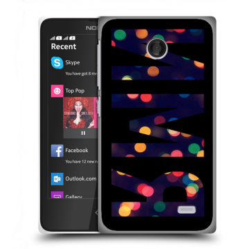 Силиконовый чехол на Nokia X с принтом ИМЯ