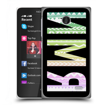 Силиконовый чехол на Nokia X с принтом ИМЯ