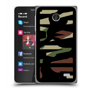 Силиконовый чехол на Nokia X с принтом NAME