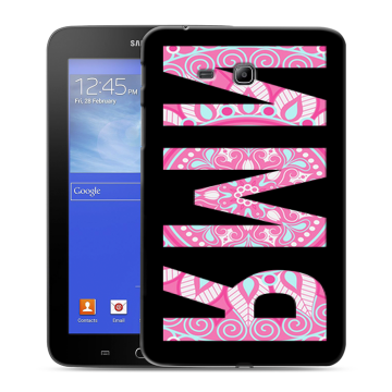Силиконовый чехол на Samsung GALAXY Tab 3 Lite с принтом ИМЯ