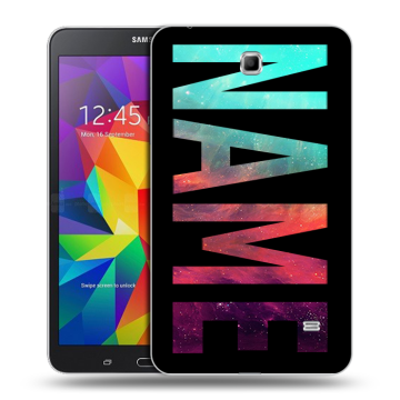 Силиконовый чехол на Samsung GALAXY Tab 4 7.0 с принтом NAME