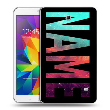 Силиконовый чехол на Samsung GALAXY Tab 4 8.0 с принтом NAME