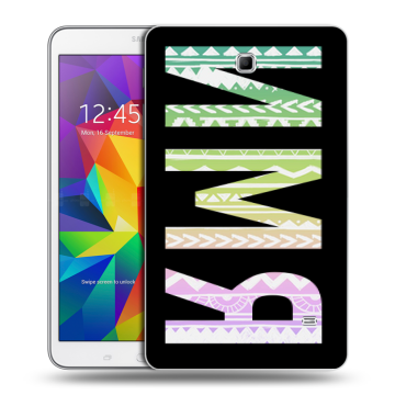 Силиконовый чехол на Samsung GALAXY Tab 4 8.0 с принтом ИМЯ