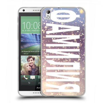 Силиконовый чехол на HTC Desire 816 с принтом ФАМИЛИЯ
