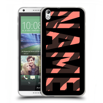 Силиконовый чехол на HTC Desire 816 с принтом NAME