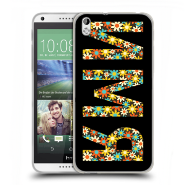 Силиконовый чехол на HTC Desire 816 с принтом ИМЯ