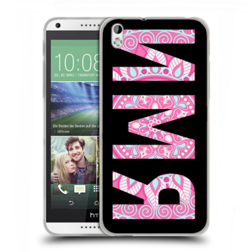 Силиконовый чехол на HTC Desire 816 с принтом ИМЯ