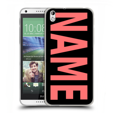 Силиконовый чехол на HTC Desire 816 с принтом NAME