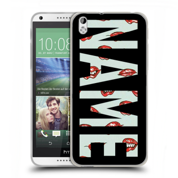 Силиконовый чехол на HTC Desire 816 с принтом NAME