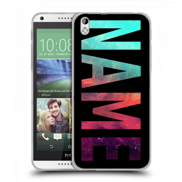 Силиконовый чехол на HTC Desire 816 с принтом NAME