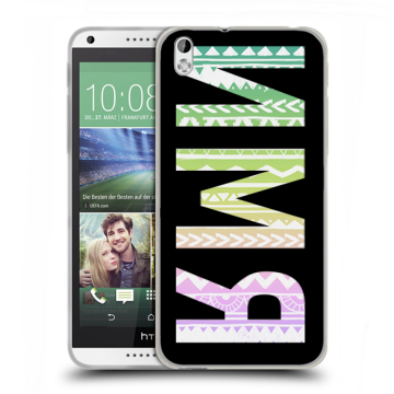 Силиконовый чехол на HTC Desire 816 с принтом ИМЯ