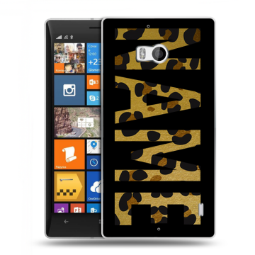 Силиконовый чехол на Nokia Lumia 930 с принтом NAME