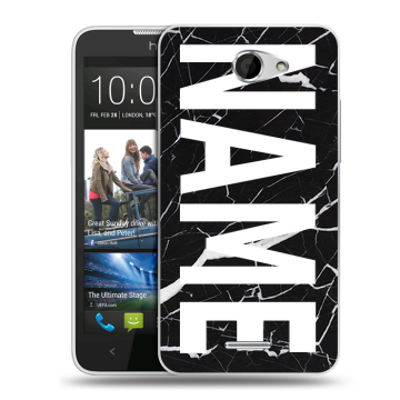 Пластиковый чехол на HTC Desire 516 с принтом NAME