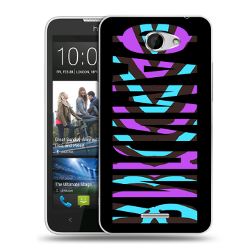Пластиковый чехол на HTC Desire 516 с принтом ФАМИЛИЯ