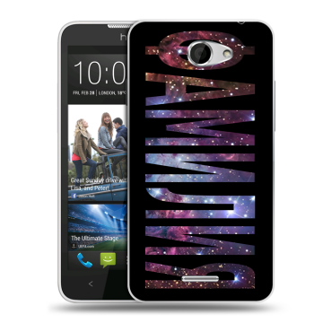Пластиковый чехол на HTC Desire 516 с принтом ФАМИЛИЯ