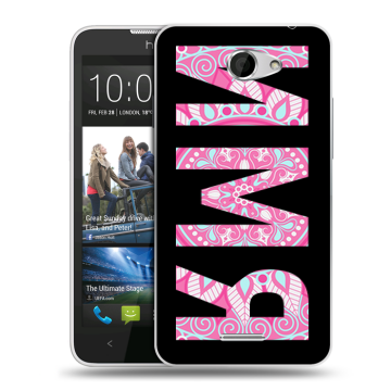Пластиковый чехол на HTC Desire 516 с принтом ИМЯ