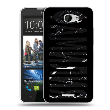 Пластиковый чехол на HTC Desire 516 с принтом ФАМИЛИЯ