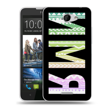 Пластиковый чехол на HTC Desire 516 с принтом ИМЯ