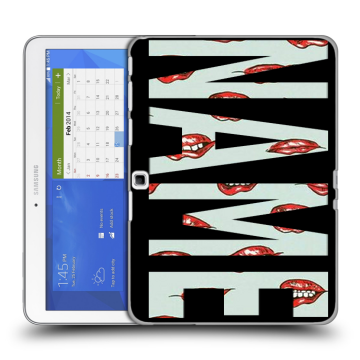 Силиконовый чехол на Samsung Galaxy Tab 4 10.1 с принтом NAME
