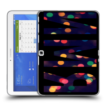 Силиконовый чехол на Samsung Galaxy Tab 4 10.1 с принтом ИМЯ