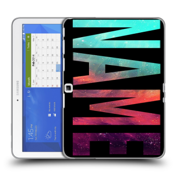 Силиконовый чехол на Samsung Galaxy Tab 4 10.1 с принтом NAME