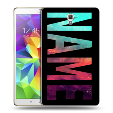 Силиконовый чехол на Samsung Galaxy Tab S 8.4 с принтом NAME