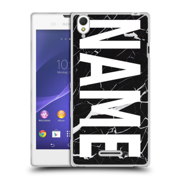 Силиконовый чехол на Sony Xperia T3 с принтом NAME