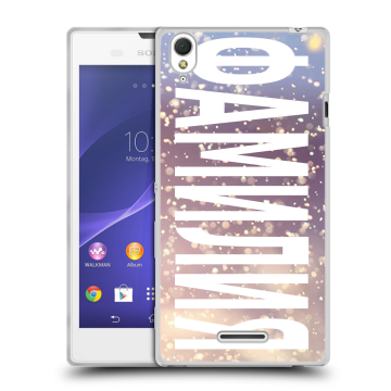Силиконовый чехол на Sony Xperia T3 с принтом ФАМИЛИЯ