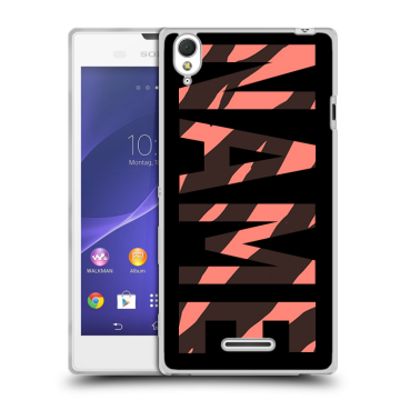 Силиконовый чехол на Sony Xperia T3 с принтом NAME