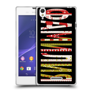 Силиконовый чехол на Sony Xperia T3 с принтом ФАМИЛИЯ