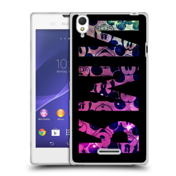 Силиконовый чехол на Sony Xperia T3 с принтом ИМЯ