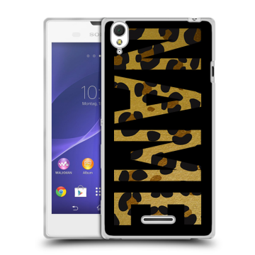 Силиконовый чехол на Sony Xperia T3 с принтом NAME