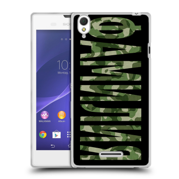 Силиконовый чехол на Sony Xperia T3 с принтом ФАМИЛИЯ