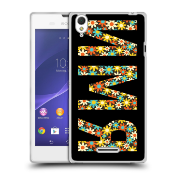 Силиконовый чехол на Sony Xperia T3 с принтом ИМЯ
