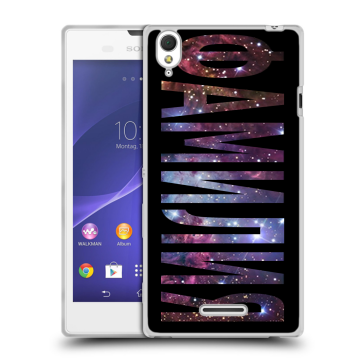 Силиконовый чехол на Sony Xperia T3 с принтом ФАМИЛИЯ