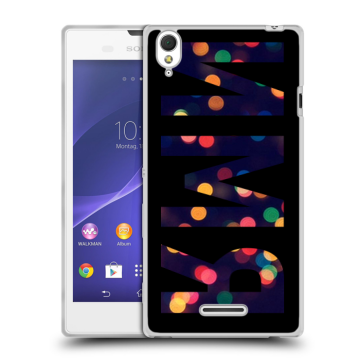 Силиконовый чехол на Sony Xperia T3 с принтом ИМЯ