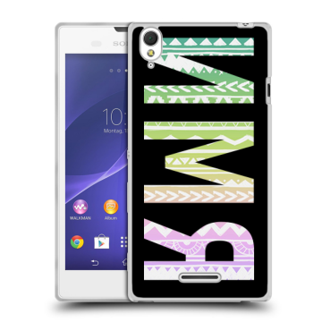 Силиконовый чехол на Sony Xperia T3 с принтом ИМЯ