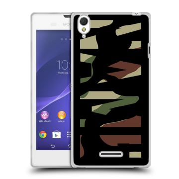 Силиконовый чехол на Sony Xperia T3 с принтом NAME
