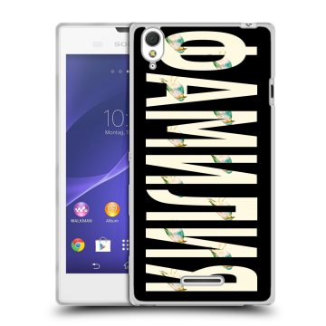 Силиконовый чехол на Sony Xperia T3 с принтом ФАМИЛИЯ