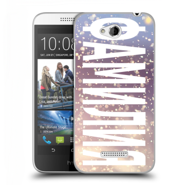 Силиконовый чехол на HTC Desire 616 с принтом ФАМИЛИЯ
