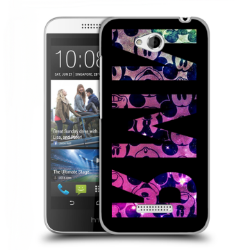 Силиконовый чехол на HTC Desire 616 с принтом ИМЯ