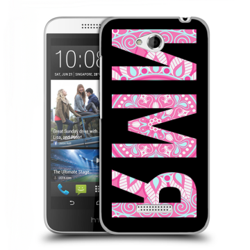 Силиконовый чехол на HTC Desire 616 с принтом ИМЯ
