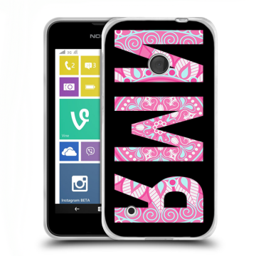 Пластиковый чехол на Nokia Lumia 530 с принтом ИМЯ